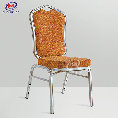 OEM ODM Steel Banquet Chairs Molded Sponge Regular Height 6cm Flexible Back