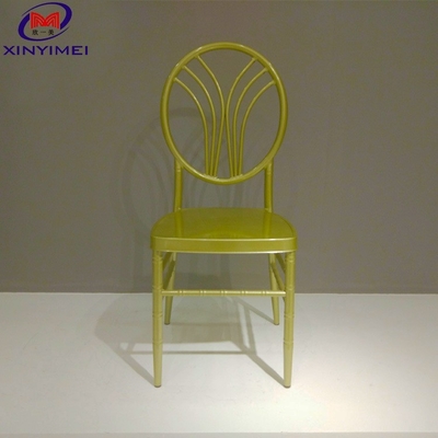 Personalizado Golden Phoenix Chaise de Bambú Linha Backrest European Round Back Iron Banquete Chaise