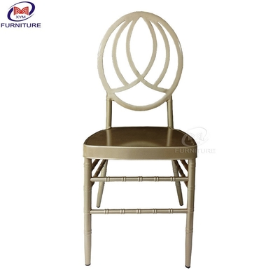 Rondos botões de flores encosto de cadeira casamento Chiavari cadeira champanhe ouro alumínio metal cadeiras de bambu